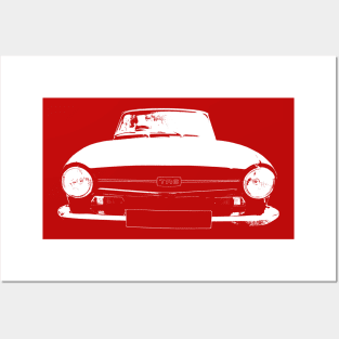 Triumph TR6 1970s classic British sports car monoblock white Posters and Art